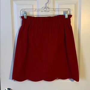 Lauren James crimson seersucker